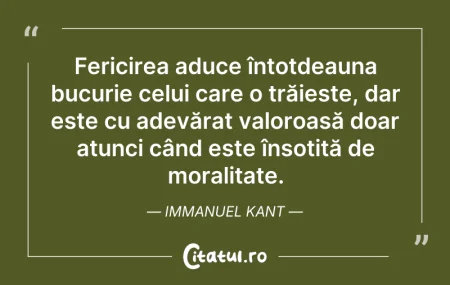 Citeste si: Fericirea aduce întotdeauna bucurie celu...