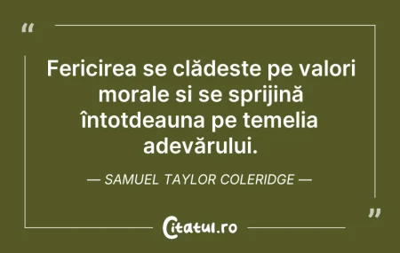 Citeste si: Fericirea se clădește pe valori morale ș...
