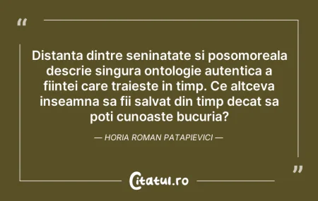 Citeste si: Distanta dintre seninatate si posomoreal...