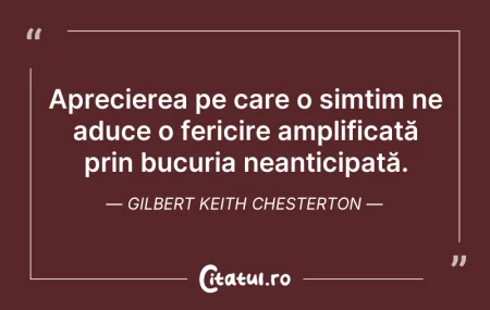 Citeste si: Aprecierea pe care o simțim ne aduce o f...