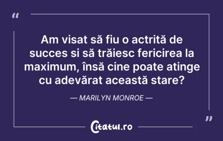 Citeste si: Am visat să fiu o actriță de succes și s...
