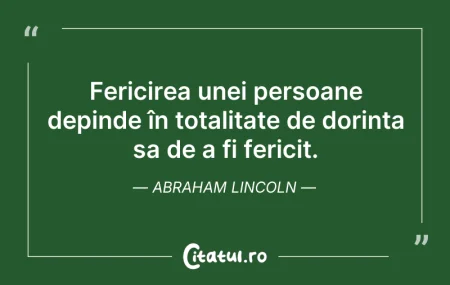 Citeste si: Fericirea unei persoane depinde în total...
