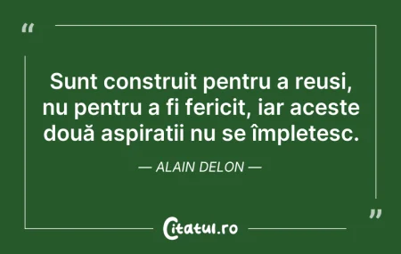 Citeste si: Sunt construit pentru a reuși, nu pentru...