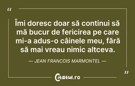 Citeste si: Îmi doresc doar să continui să mă bucur ...