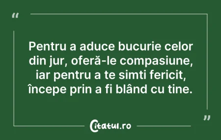 Citeste si: Pentru a aduce bucurie celor din jur, of...