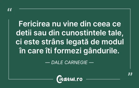 Citeste si: Fericirea nu vine din ceea ce deții sau ...