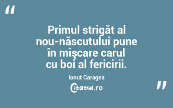 Primul strigăt al nou-născutului pune ...