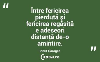 Între fericirea pierdută şi fericirea...