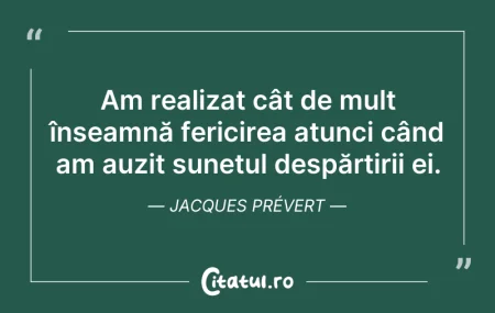 Citeste si: Am realizat cât de mult înseamnă fericir...