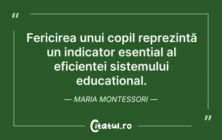 Citeste si: Fericirea unui copil reprezintă un indic...