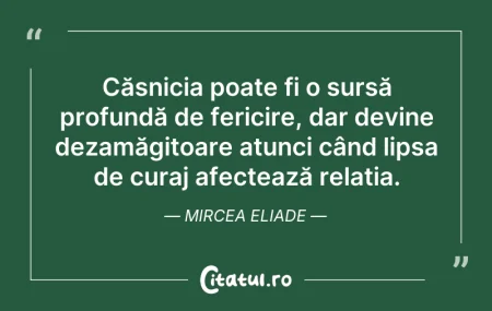 Căsnicia poate fi o sursă profundă de... Căsnicia poate fi o sursă profundă de...