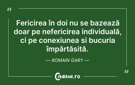 Citeste si: Fericirea în doi nu se bazează doar pe n...