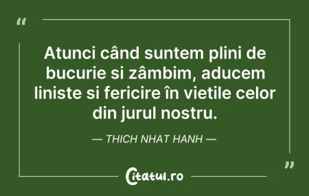 Citeste si: Atunci când suntem plini de bucurie și z...