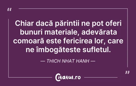 Citeste si: Chiar dacă părinții ne pot oferi bunuri ...