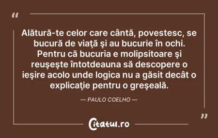 Citeste si: Alătură-te celor care cântă, povestesc, ...