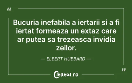 Citeste si: Bucuria inefabila a iertarii si a fi ier...