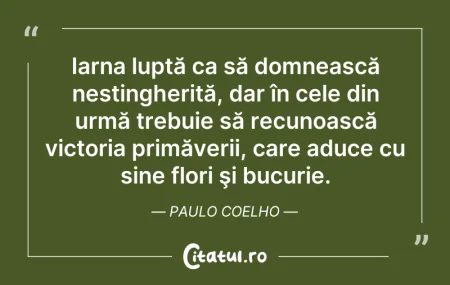 Citeste si: Iarna luptă ca să domnească nestingherit...