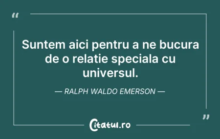 Citeste si: Suntem aici pentru a ne bucura de o rela...