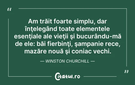 Citeste si: Am trăit foarte simplu, dar înţelegând t...
