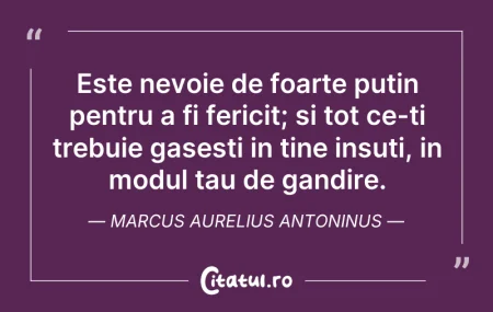 Citeste si: Este nevoie de foarte putin pentru a fi ...