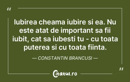 Iubirea cheama iubire si ea. Nu este ata... Iubirea cheama iubire si ea. Nu este ata...