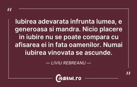 Iubirea adevarata infrunta lumea, e gene...