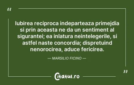 Iubirea reciproca indeparteaza primejdia...