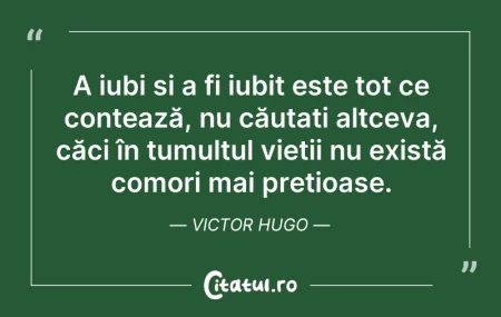 Citeste si: A iubi și a fi iubit este tot ce conteaz...