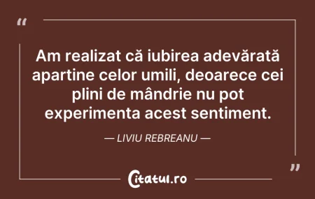 Citeste si: Am realizat că iubirea adevărată aparțin...