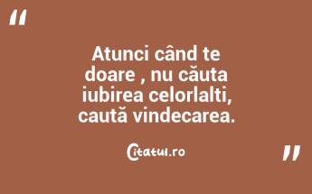 Atunci când te doare , nu căuta iubirea celorlalți, caută vindecarea....