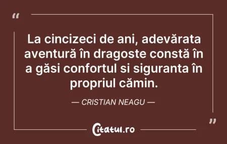 Citeste si: La cincizeci de ani, adevărata aventură ...