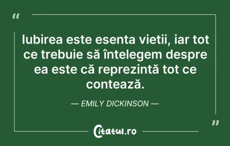 Citeste si: Iubirea este esența vieții, iar tot ce t...