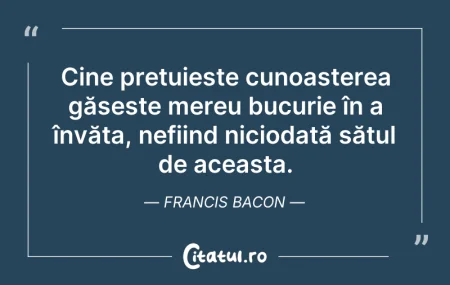 Citeste si: Cine prețuiește cunoașterea găsește mere...