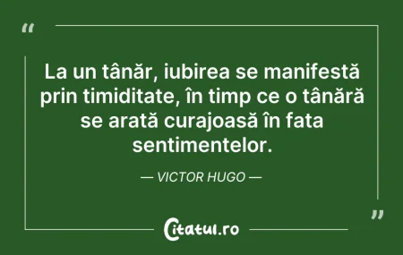 Citeste si: La un tânăr, iubirea se manifestă prin t...
