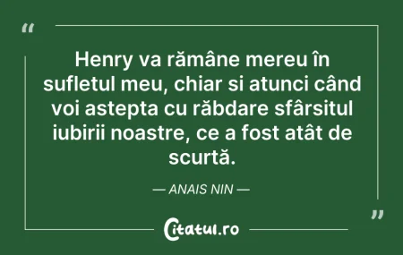 Citeste si: Henry va rămâne mereu în sufletul meu, c...