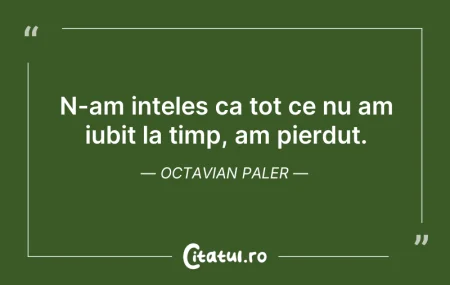 Citeste si: N-am inteles ca tot ce nu am iubit la ti...