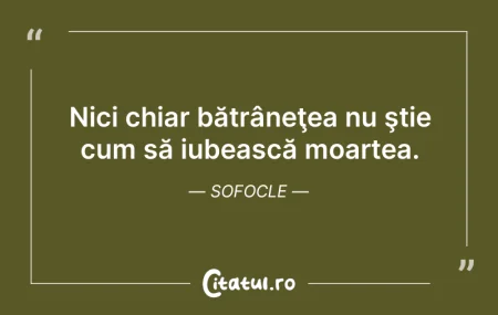 Citeste si: Nici chiar bătrâneţea nu ştie cum să iub...