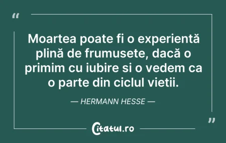 Citeste si: Moartea poate fi o experiență plină de f...