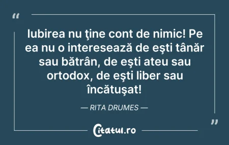 Citeste si: Iubirea nu ţine cont de nimic! Pe ea nu ...