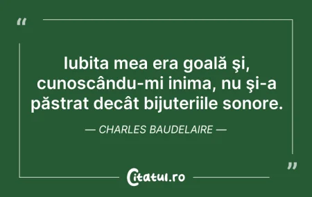 Citeste si: Iubita mea era goală şi, cunoscându-mi i...
