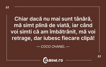 Citeste si: Chiar dacă nu mai sunt tânără, mă simt p...