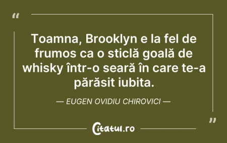 Citeste si: Toamna, Brooklyn e la fel de frumos ca o...