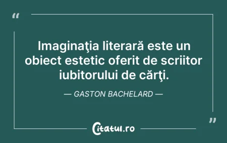 Citeste si: Imaginaţia literară este un obiect estet...