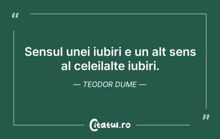 Citeste si: Sensul unei iubiri e un alt sens al cele...