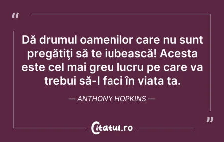 Citeste si: Dă drumul oamenilor care nu sunt pregăti...
