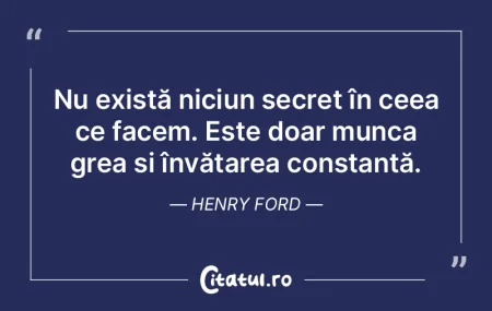 Nu există niciun secret în ceea ce fac...