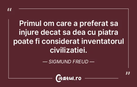 Primul om care a preferat sa injure deca...