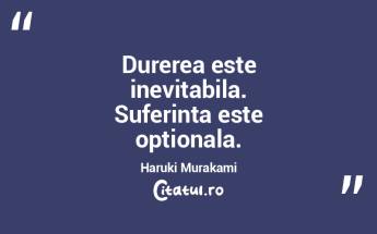 Durerea este inevitabila. Suferinta este... Durerea este inevitabila. Suferinta este...