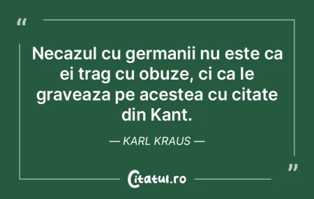 Necazul cu germanii nu este ca ei trag c...