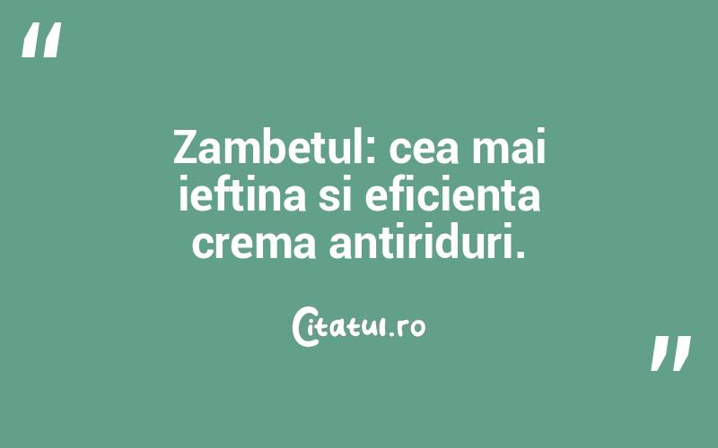 Zambetul: cea mai ieftina si eficienta crema antiriduri. 